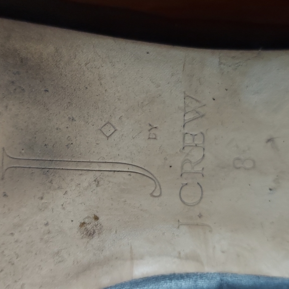 J. Crew Black Pointed Toe Leather Loafers With White Piping Detail Size 8 EUC - Picture 14 of 16